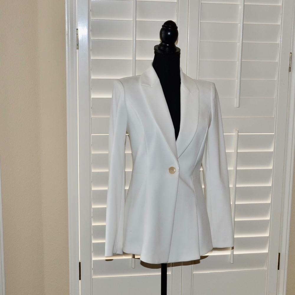 Elie Tahari Single Button Workwear Blazer